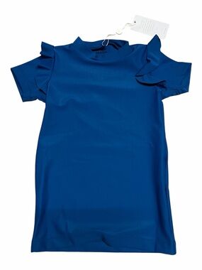 NEW Mikoh Mini Girl’s short sleeve rash guard swim shirt in Blue Size Small